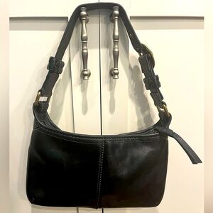 Coach Bleecker Black Leather Hobo Shoulder Handbag